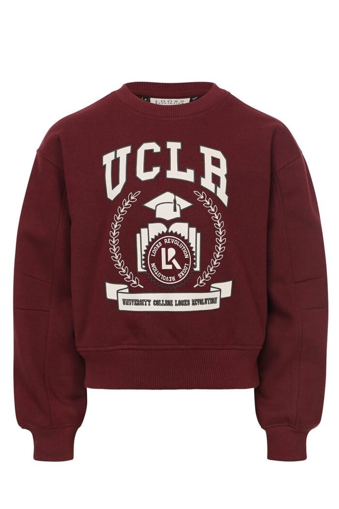 LOOXS 10sixteen Meisjes sweater - Port LOOXS 10sixteen Meisjes sweater - PortMateriaal 87% Cotton 13% Polyester