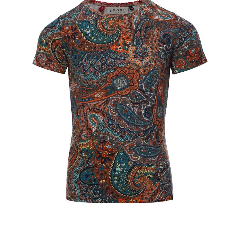 LOOXS 10sixteen Meisjes t-shirt - Zomer paisley LOOXS 10sixteen Meisjes t-shirt - Zomer paisley95% Cotton 5% Ea