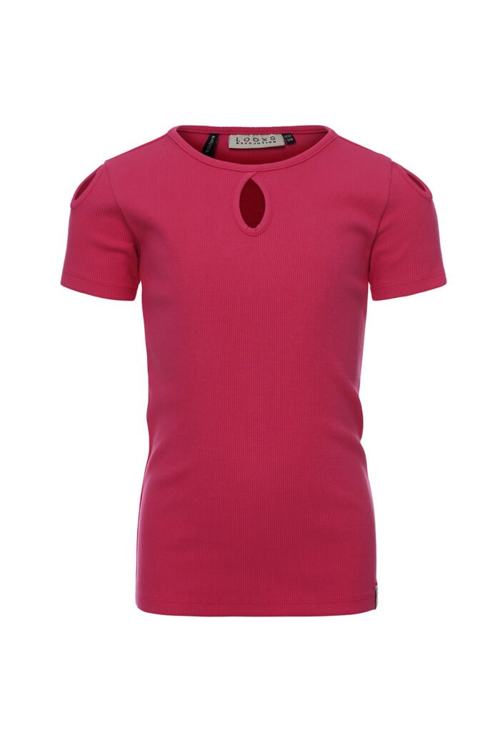 LOOXS 10sixteen Meisjes t-shirt rib - Fluo fuchsia LOOXS 10sixteen Meisjes t-shirt rib - Fluo fuchsia95% Cotton 5% Ea