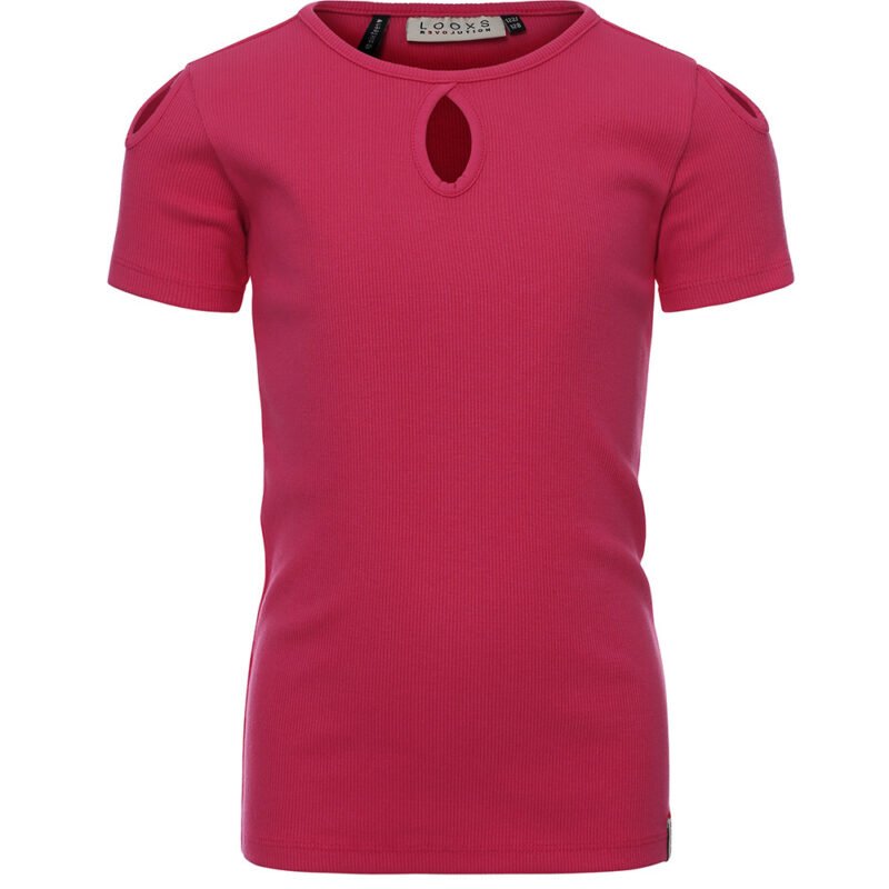 LOOXS 10sixteen Meisjes t-shirt rib - Fluo fuchsia LOOXS 10sixteen Meisjes t-shirt rib - Fluo fuchsia95% Cotton 5% Ea