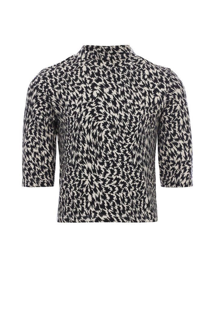 LOOXS 10sixteen Meisjes top jacquard - Antraciet stippen LOOXS 10sixteen Meisjes top jacquard - Antraciet stippenMateriaal 90% Cotton 8% Polyester 2% Lycra jacquard knitted
