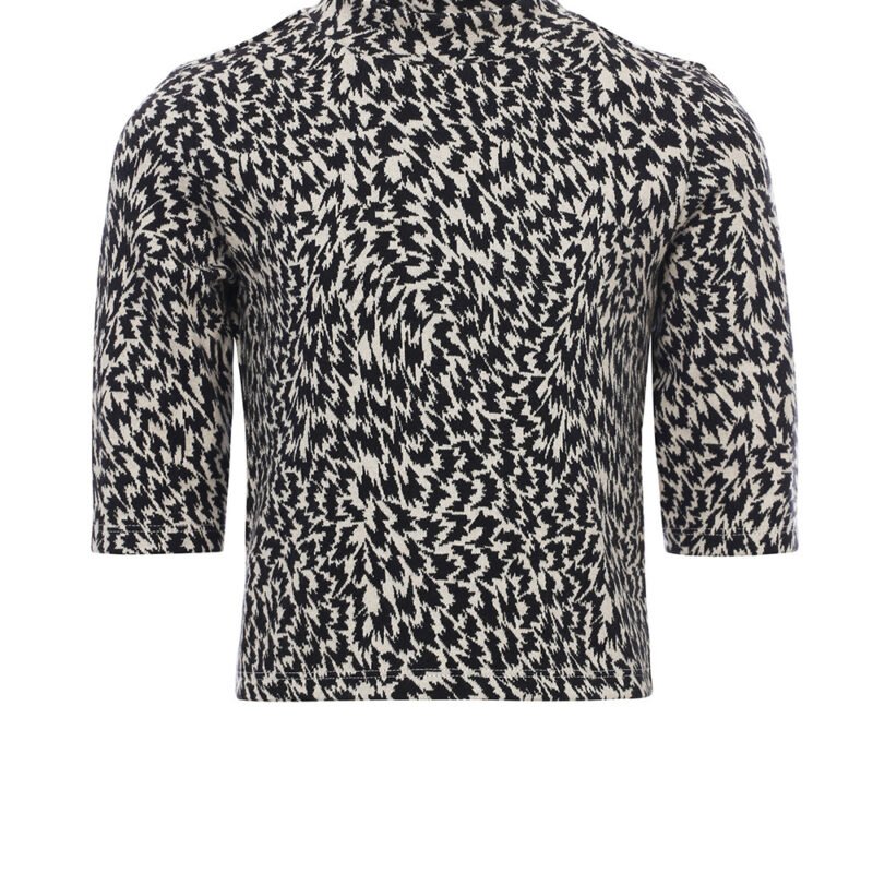 LOOXS 10sixteen Meisjes top jacquard - Antraciet stippen LOOXS 10sixteen Meisjes top jacquard - Antraciet stippenMateriaal 90% Cotton 8% Polyester 2% Lycra jacquard knitted