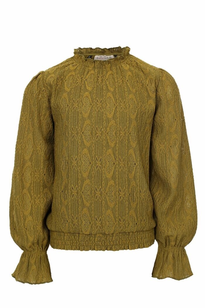 LOOXS 10sixteen Meisjes top kant - Mos groen LOOXS 10sixteen Meisjes top kant - Mos groenMateriaal 98% Polyester 2% Spandex