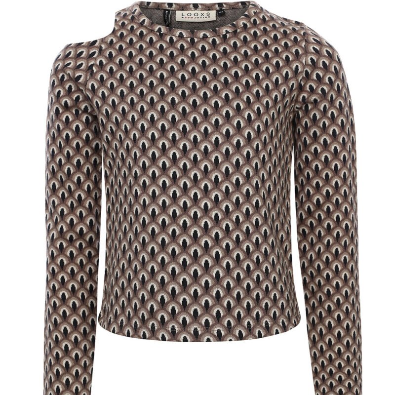 LOOXS 10sixteen Meisjes top open schouder - Graphic LOOXS 10sixteen Meisjes top open schouder - GraphicMateriaal 90% Cotton 8% Polyester 2% Lycra