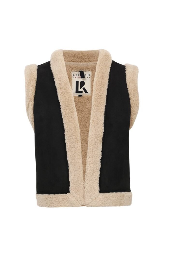 LOOXS 10sixteen Meisjes vest teddy - Zwart LOOXS 10sixteen Meisjes vest teddy - ZwartMateriaal 90% OLYESTER 10% SPANDEX