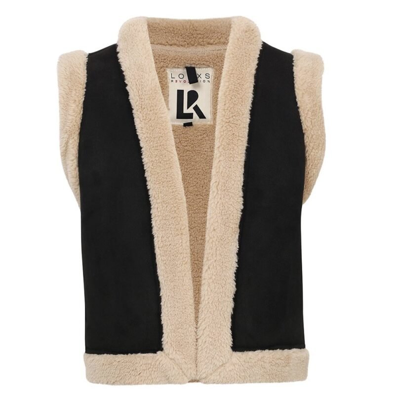 LOOXS 10sixteen Meisjes vest teddy - Zwart LOOXS 10sixteen Meisjes vest teddy - ZwartMateriaal 90% OLYESTER 10% SPANDEX