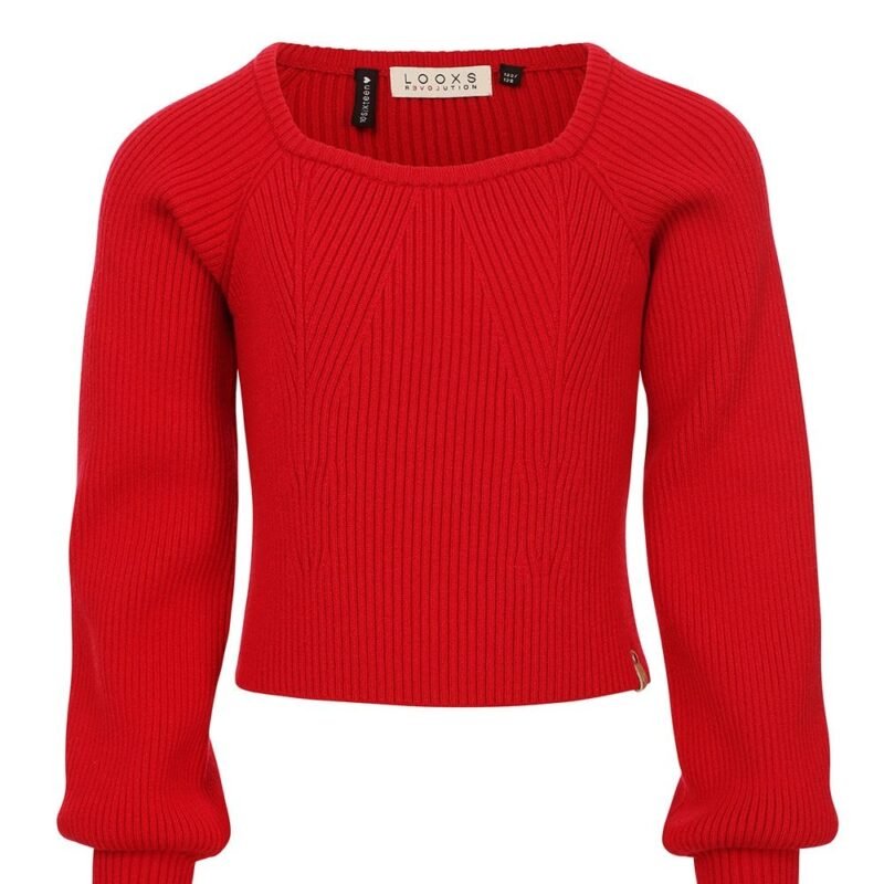 LOOXS 10sixteen Zomer top meisjes gebreid - Scarlet rood LOOXS 10sixteen Zomer top meisjes gebreid - Scarlet roodMateriaal 52% Viscose 29% Polyester 19% Polyamide