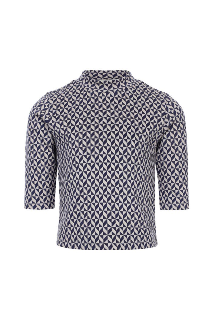 LOOXS 10sixteen Zomer top meisjes jaquard - Geomatric paars/grijs LOOXS 10sixteen Zomer top meisjes jaquard - Geomatric paars/grijsMateriaal 90% Cotton 8% Polyester 2%Lycra