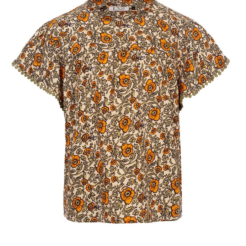 LOOXS Little Meisjes blouse - Oranje floral LOOXS Little Meisjes blouse - Oranje floralMateriaal 100% VISCOSE WOVEN TWILL