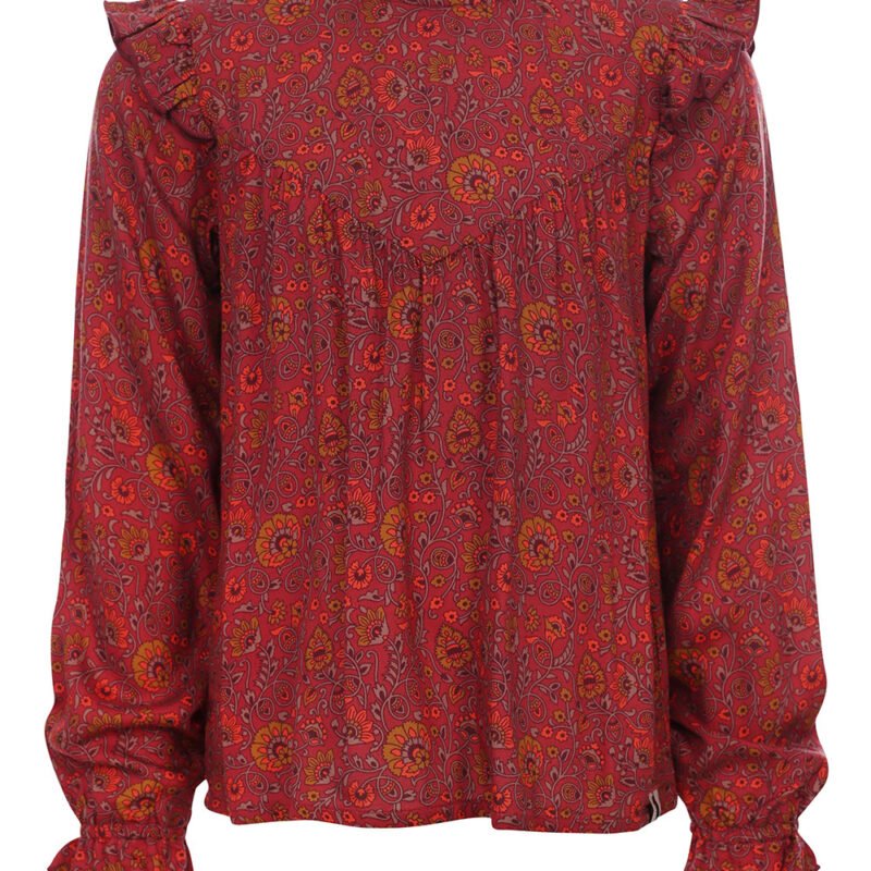 LOOXS Little Meisjes blouse viscose - Framboos paisley LOOXS Little Meisjes blouse viscose - Framboos paisleyMateriaal 100% VISCOSE WOVEN TWILL