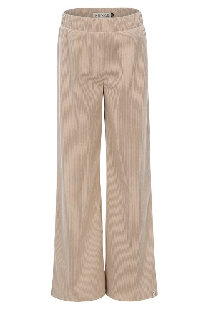LOOXS Little Meisjes broek wideleg corduroy - Latte LOOXS Little Meisjes broek wideleg corduroy - LatteMateriaal 100% Polyester