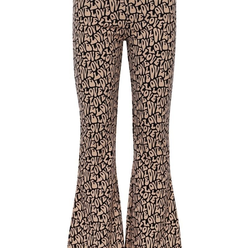 LOOXS Little Meisjes flair broek print - Love message LOOXS Little Meisjes flair broek print - Love messageMateriaal 95% Cotton 5% Lycra