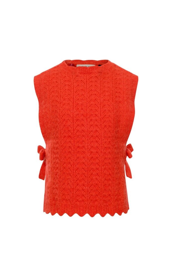 LOOXS Little Meisjes gilet gebreid - Fluo oranje LOOXS Little Meisjes gilet gebreid - Fluo oranjeMateriaal 54% Nylon 23% Acrylic 23% Rec.Polyester