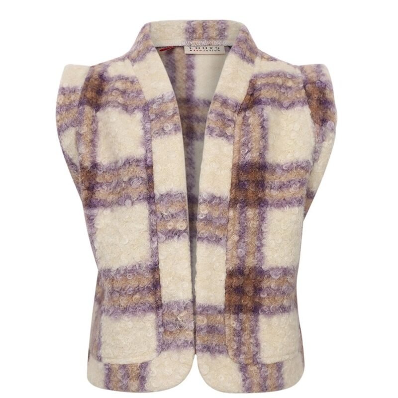 LOOXS Little Meisjes gilet geruit - Paars geruit LOOXS Little Meisjes gilet geruit - Paars geruitMateriaal 100% Polyester