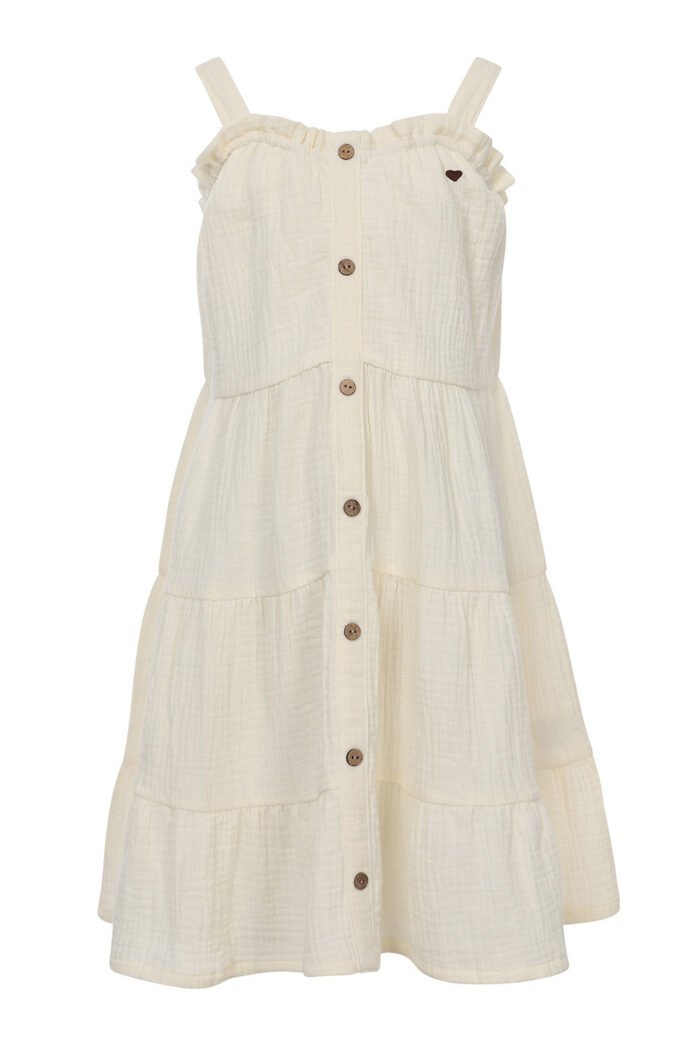 LOOXS Little Meisjes jurk - Ivoor wit LOOXS Little Meisjes jurk - Ivoor witMateriaal 100% Cotton