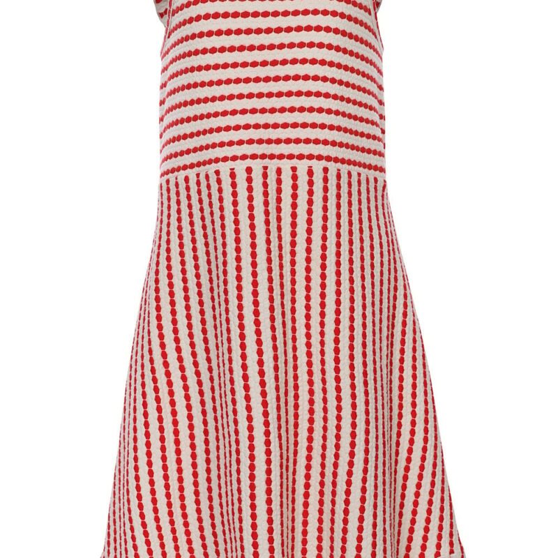 LOOXS Little Meisjes jurk gestreept - Rood LOOXS Little Meisjes jurk gestreept - RoodMateriaal 97% COTTON 3% POLYESTER YARNDYED POPCORN JAQUARD J