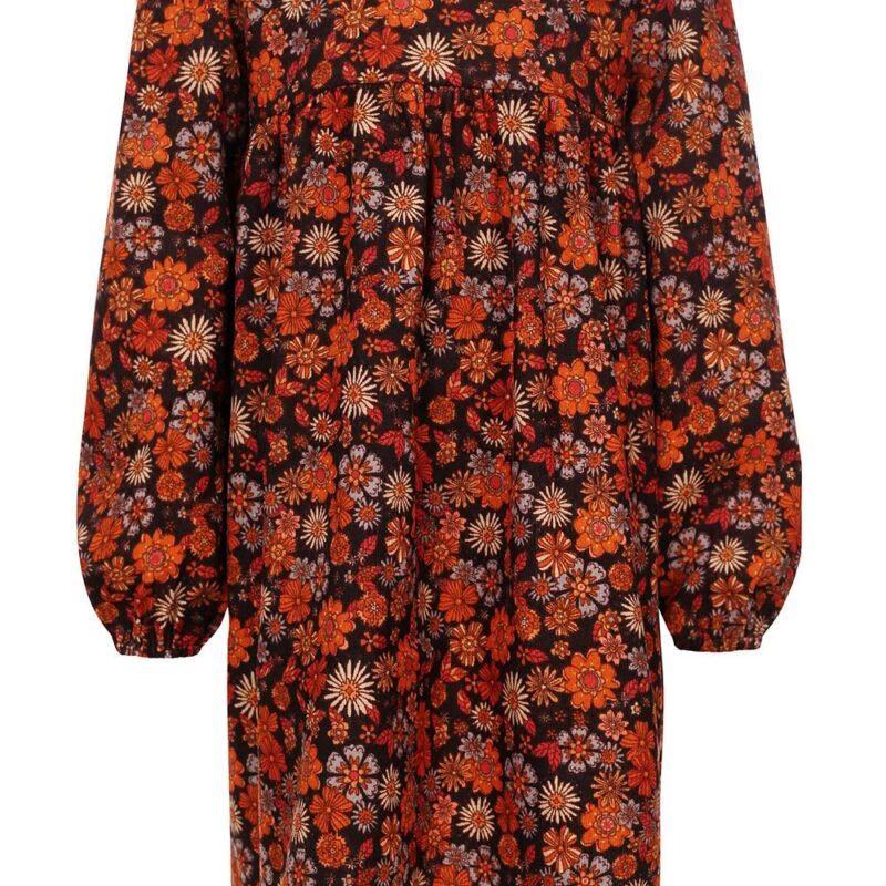 LOOXS Little Meisjes jurk retro rib - Retro floral LOOXS Little Meisjes jurk retro rib - Retro floralMateriaal 100% Polyester