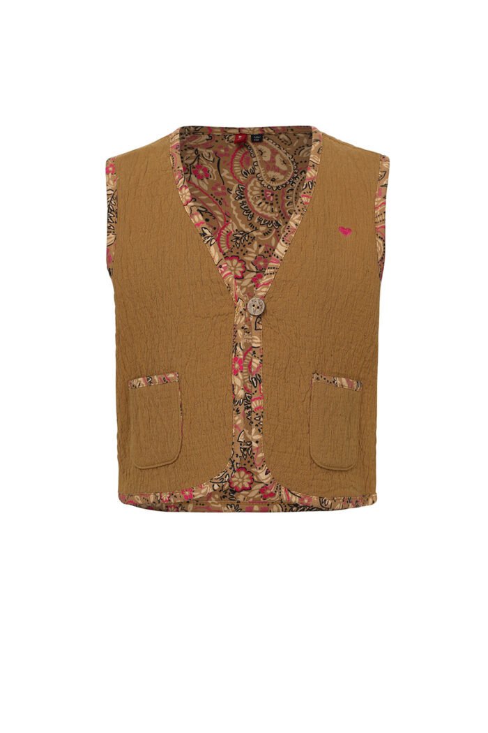 LOOXS Little Meisjes reversibel gilet - Palms LOOXS Little Meisjes reversibel gilet - PalmsMateriaal 100% VISCOSE WOVEN TWILL