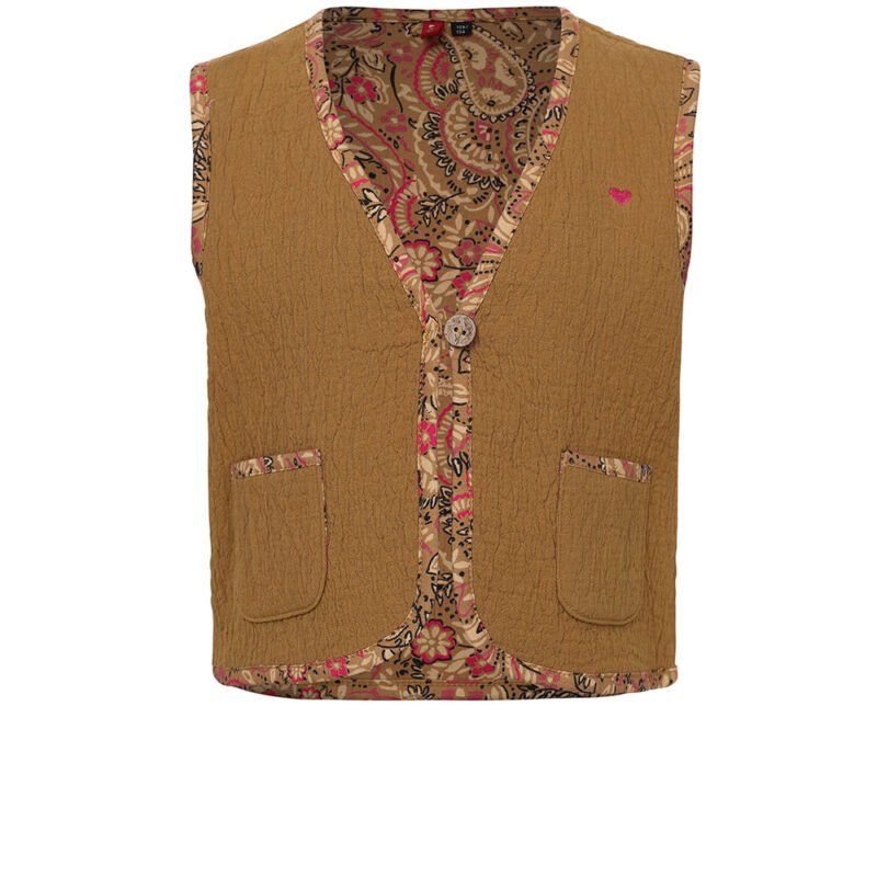 LOOXS Little Meisjes reversibel gilet - Palms LOOXS Little Meisjes reversibel gilet - PalmsMateriaal 100% VISCOSE WOVEN TWILL