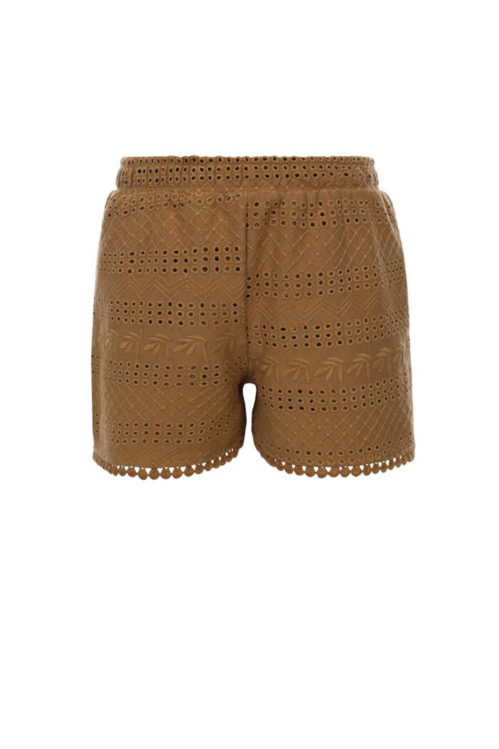 LOOXS Little Meisjes short embroidery - Mosterd geel LOOXS Little Meisjes short embroidery - Mosterd geelMateriaal 52% COTTON 48%POLYESTER 200 GSM