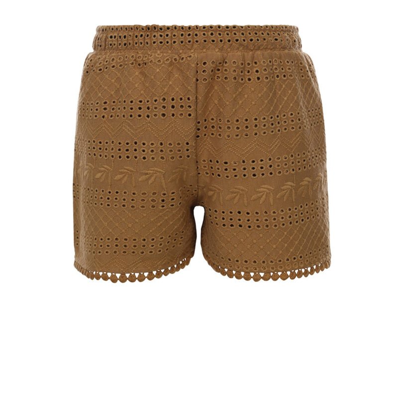 LOOXS Little Meisjes short embroidery - Mosterd geel LOOXS Little Meisjes short embroidery - Mosterd geelMateriaal 52% COTTON 48%POLYESTER 200 GSM