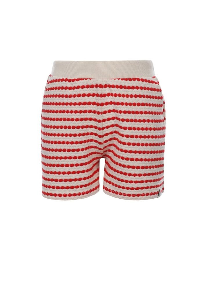 LOOXS Little Meisjes short gestreept - Rood LOOXS Little Meisjes short gestreept - RoodMateriaal 97% COTTON 3% POLYESTER YARNDYED POPCORN JAQUARD J