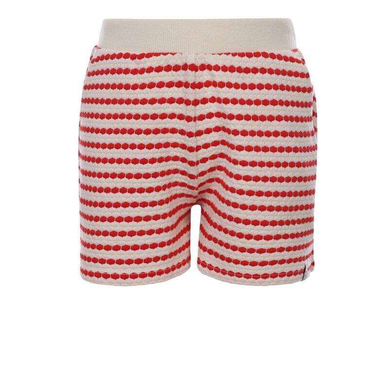 LOOXS Little Meisjes short gestreept - Rood LOOXS Little Meisjes short gestreept - RoodMateriaal 97% COTTON 3% POLYESTER YARNDYED POPCORN JAQUARD J