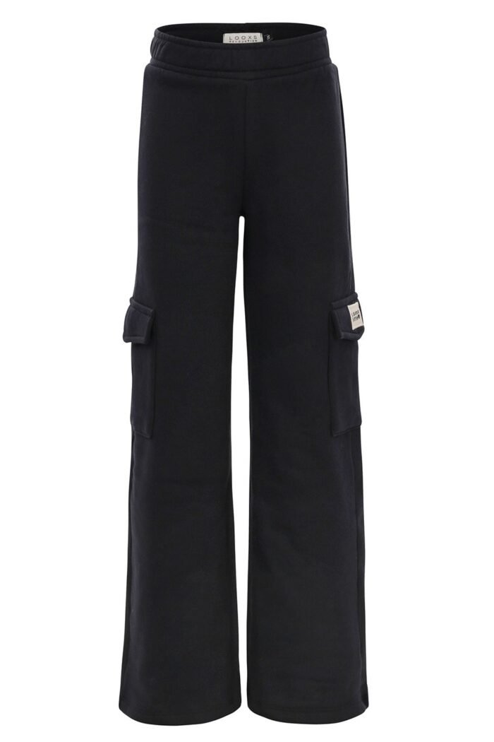 LOOXS Little Meisjes sweat broek wideleg - Zwart LOOXS Little Meisjes sweat broek wideleg - ZwartMateriaal 60% Cotton 40% Polyester
