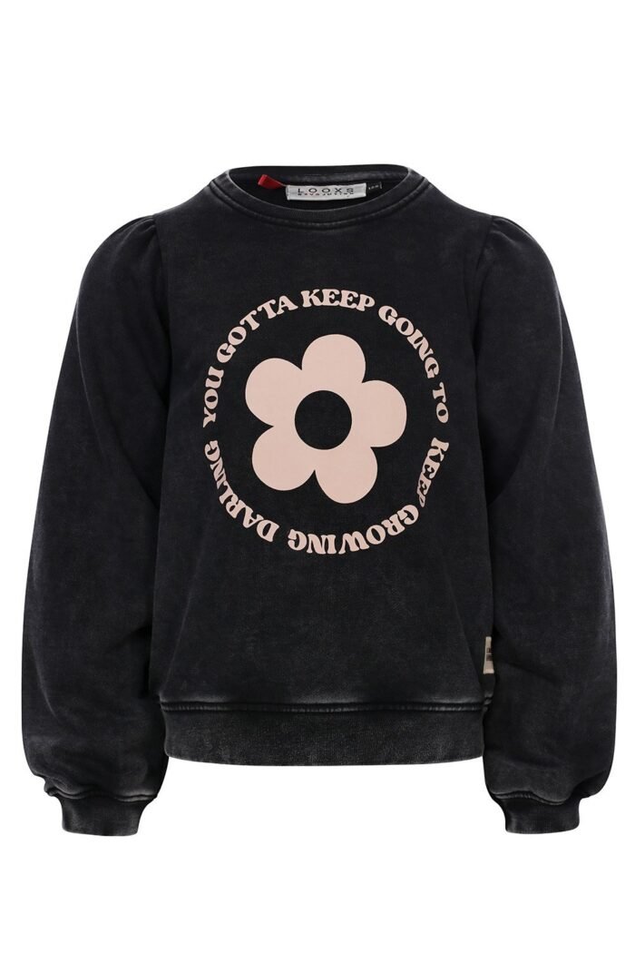 LOOXS Little Meisjes sweater - Zwart LOOXS Little Meisjes sweater - ZwartMateriaal 87% Cotton 13% Polyester