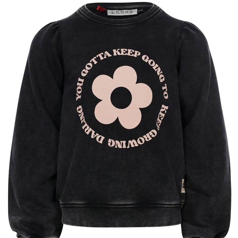 LOOXS Little Meisjes sweater - Zwart LOOXS Little Meisjes sweater - ZwartMateriaal 87% Cotton 13% Polyester