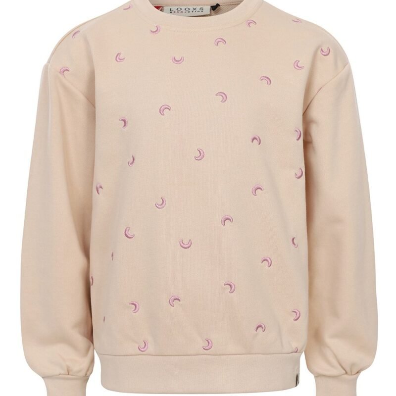 LOOXS Little Meisjes sweater embroidery - Latte LOOXS Little Meisjes sweater embroidery - LatteMateriaal 87% Cotton 13% Polyester