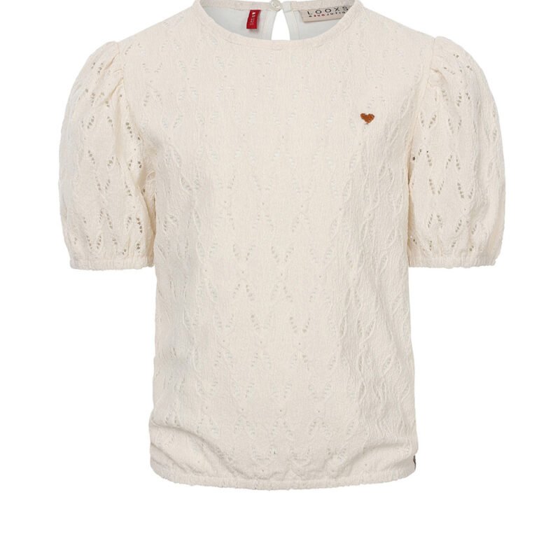 LOOXS Little Meisjes top - Ivoor wit LOOXS Little Meisjes top - Ivoor witMateriaal 98% POLYESTER 2% SPANDEX 160GSM + 100% Cotton Jers
