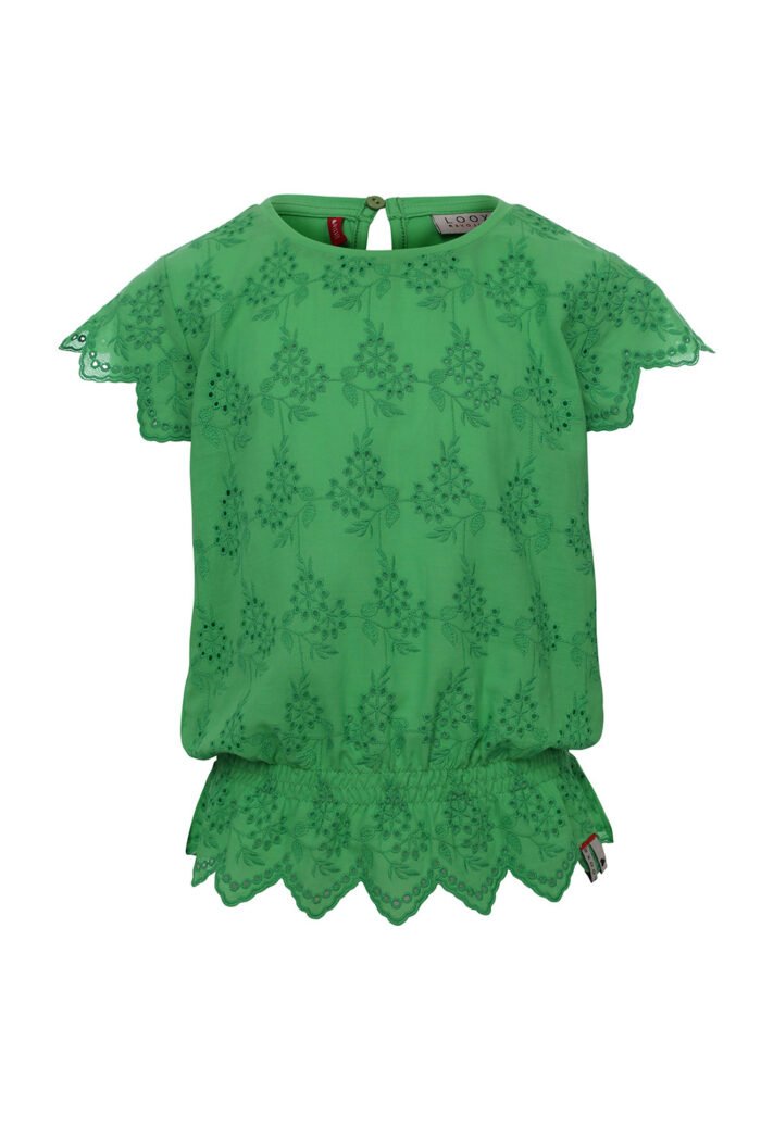 LOOXS Little Meisjes top broderie - Clover groen LOOXS Little Meisjes top broderie - Clover groen