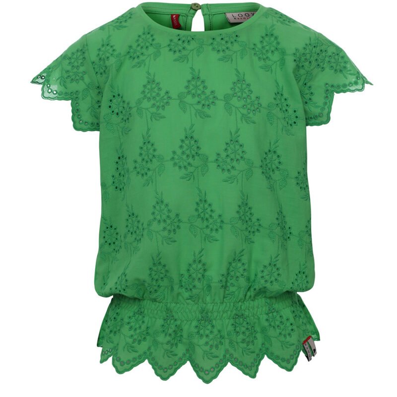 LOOXS Little Meisjes top broderie - Clover groen LOOXS Little Meisjes top broderie - Clover groen