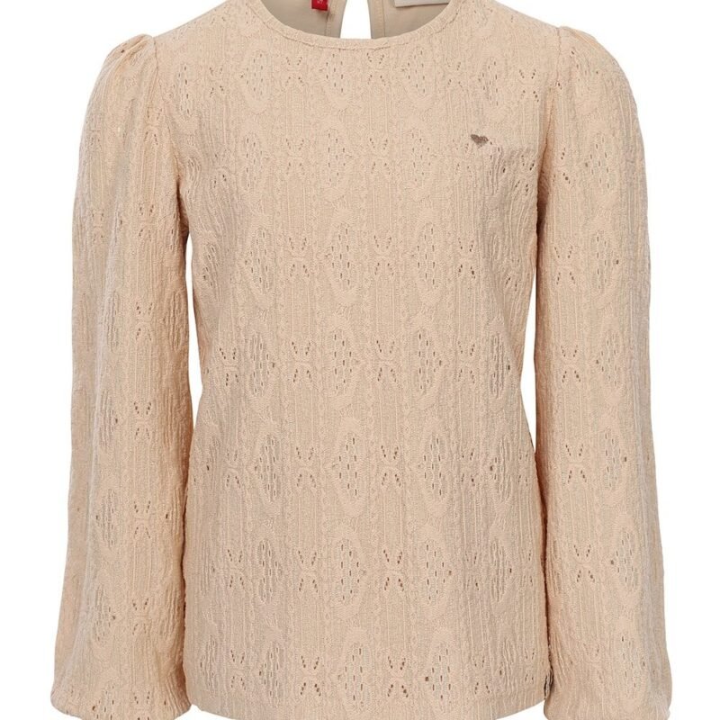 LOOXS Little Meisjes top kant - Latte LOOXS Little Meisjes top kant - LatteMateriaal 98% Polyester 2% Spandex