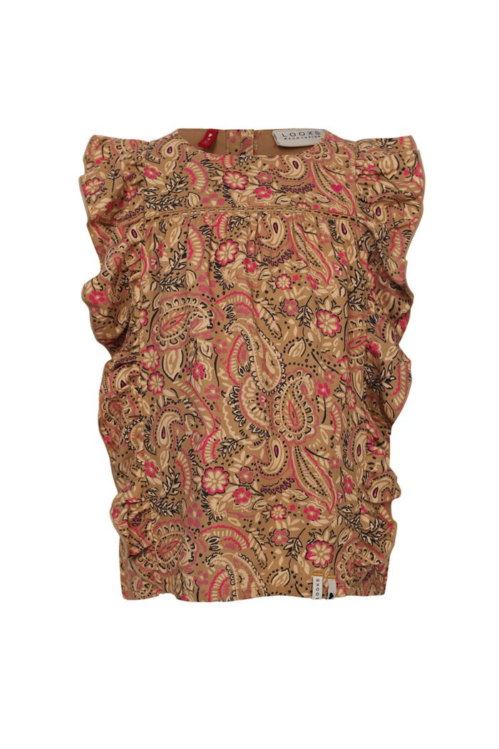 LOOXS Little Meisjes top paisley - Palms LOOXS Little Meisjes top paisley - PalmsMateriaal 100% VISCOSE WOVEN TWILL