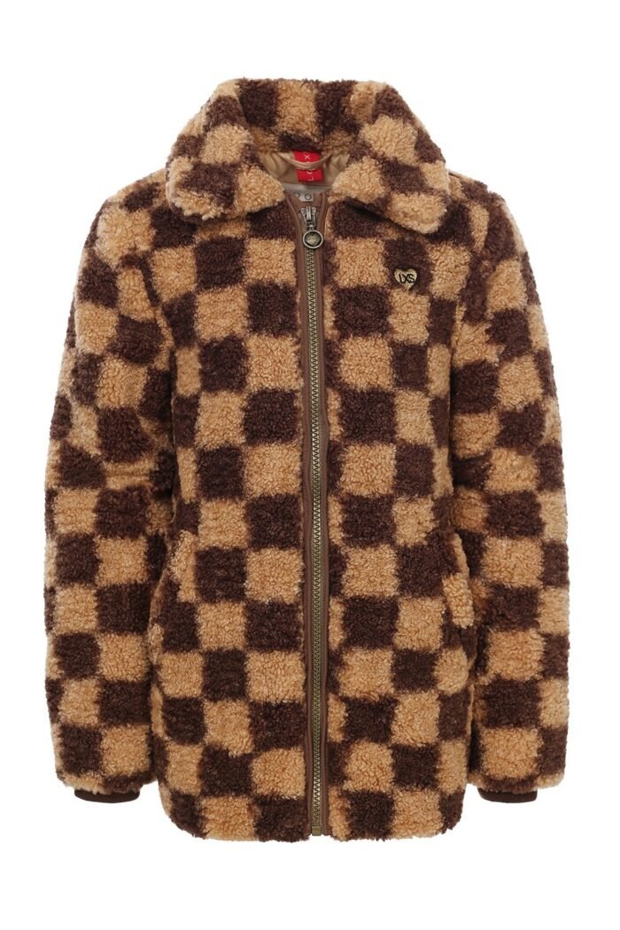 LOOXS Little Meisjes winterjas geruit fur - Kastanje bruin geruit LOOXS Little Meisjes winterjas geruit fur - Kastanje bruin geruitMateriaal 100% Polyester