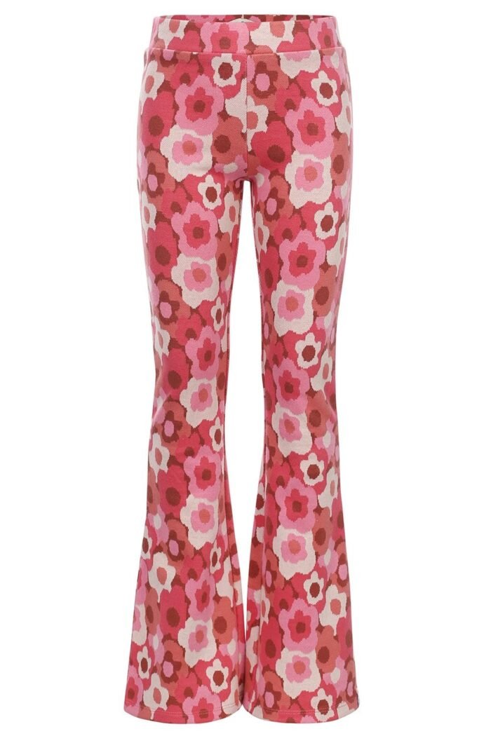 LOOXS Little Zomer flair broek meisjes jaquard - Camo rood LOOXS Little Zomer flair broek meisjes jaquard - Camo roodMateriaal 90% Cotton 8% Polyester 2%Lycra