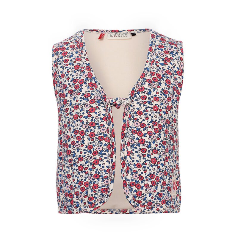 LOOXS Little Zomer gilet meisjes sweat print - AOP bloemen multi LOOXS Little Zomer gilet meisjes sweat print - AOP bloemen multiMateriaal 95% Cotton 5% Lycra