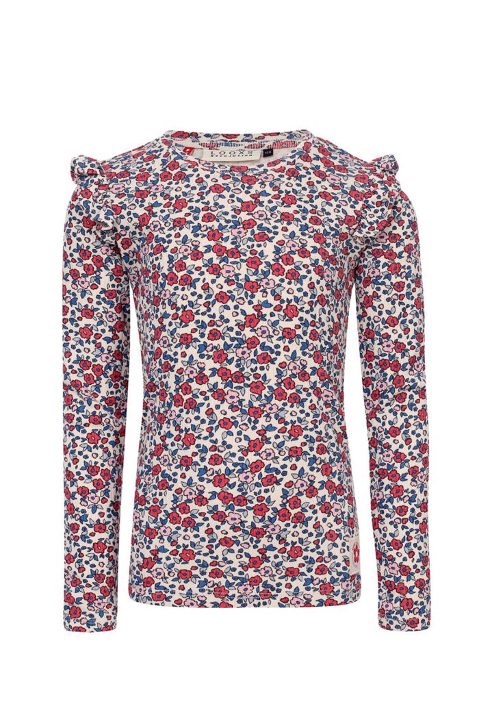 LOOXS Little Zomer shirt meisjes pointel l/s - AOP bloemen multi LOOXS Little Zomer shirt meisjes pointel l/s - AOP bloemen multiMateriaal 100% Cotton
