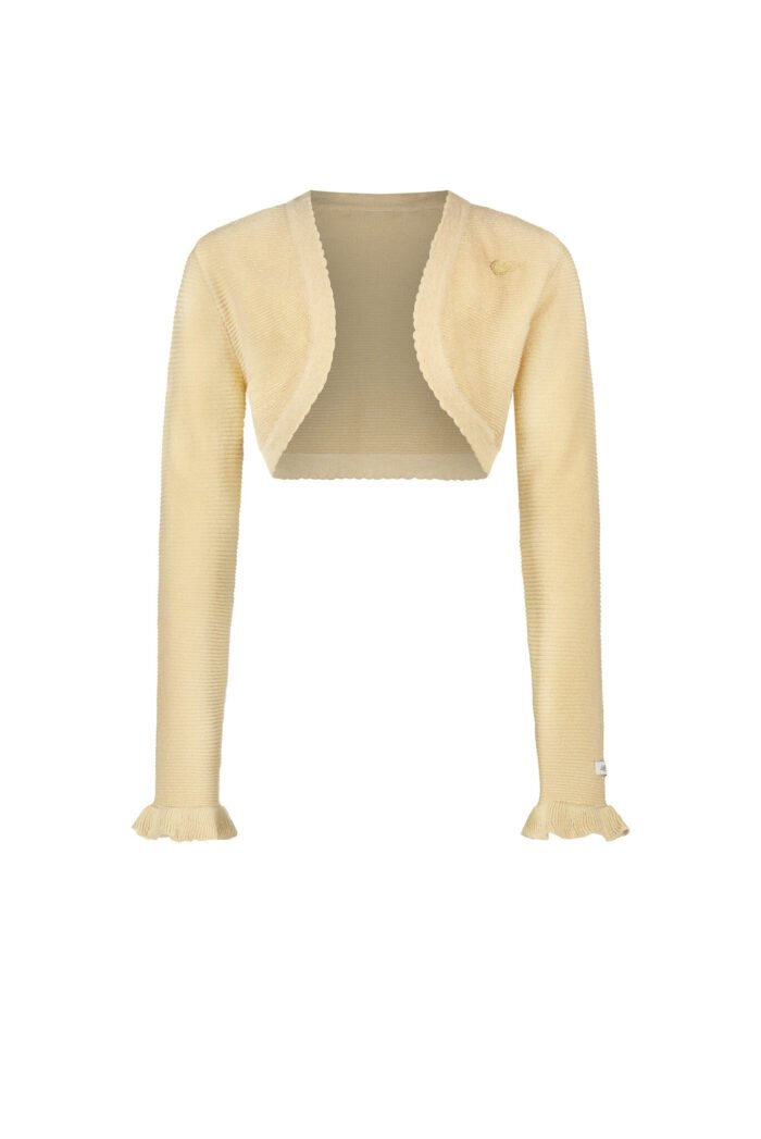 Le Chic Meisjes bolero lurex gebreid - Omara - Champagne Le Chic Meisjes bolero lurex gebreid - Omara - ChampagneMateriaal 82%OCS