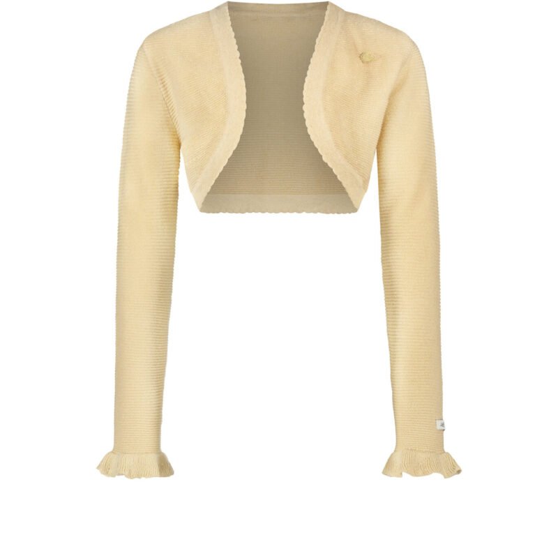 Le Chic Meisjes bolero lurex gebreid - Omara - Champagne Le Chic Meisjes bolero lurex gebreid - Omara - ChampagneMateriaal 82%OCS
