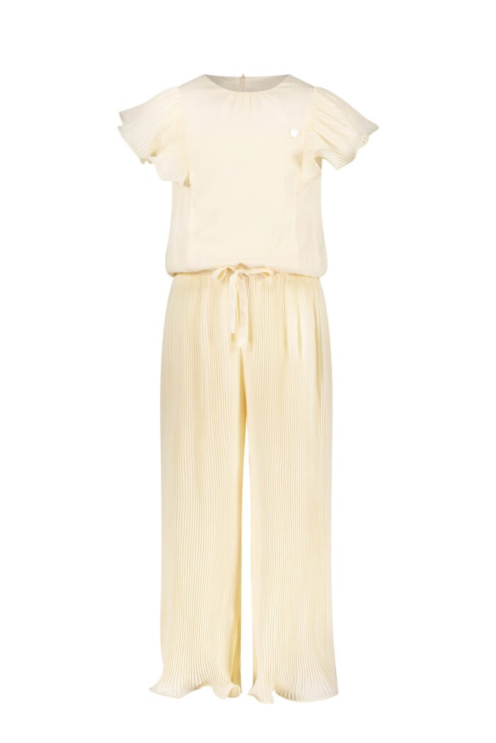 Le Chic Meisjes jumpsuit plisee- Kesra - Pearled ivoor wit Le Chic Meisjes jumpsuit plisee- Kesra - Pearled ivoor witMateriaal 60%RPE