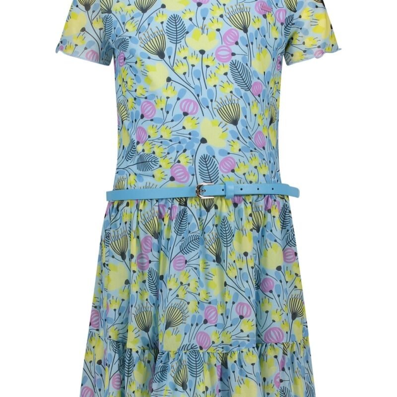 Le Chic Meisjes jurk - Blauw Jay Le Chic Meisjes jurk - Blauw Jay95%pes-5%ea/100%co