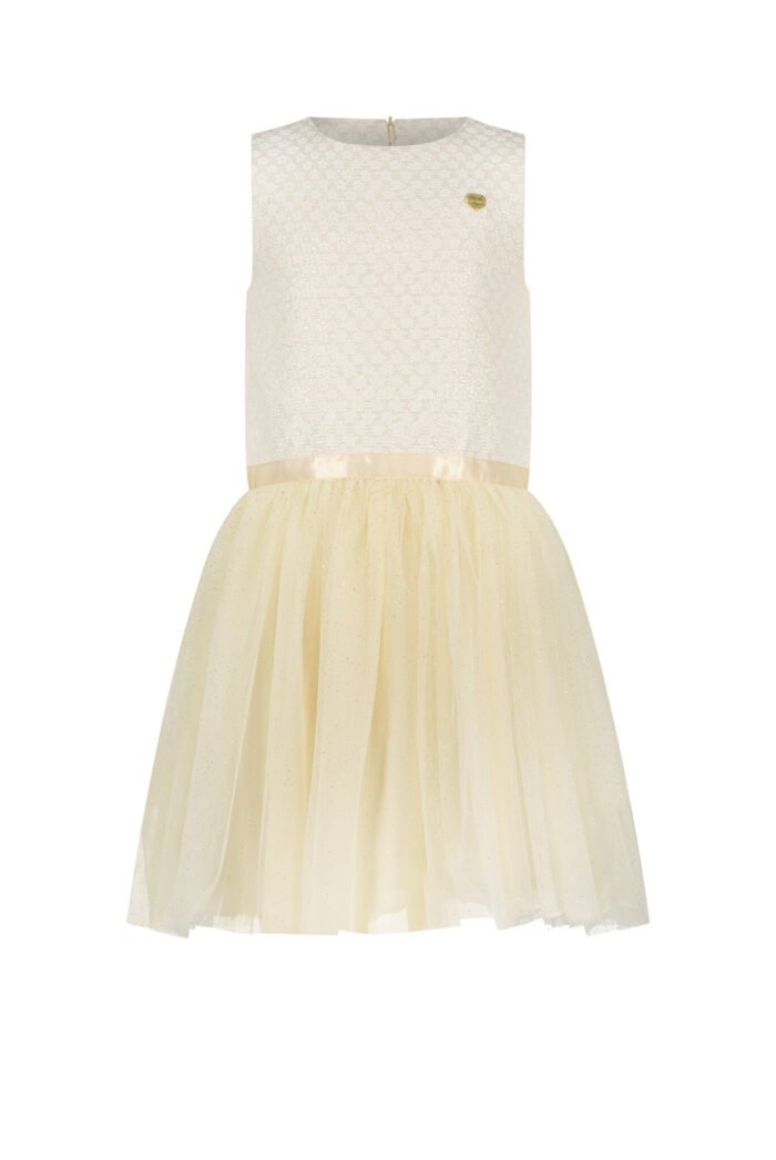 Le Chic Meisjes jurk sparkly - Symphony - Champagne Le Chic Meisjes jurk sparkly - Symphony - ChampagneMateriaal 59%PE