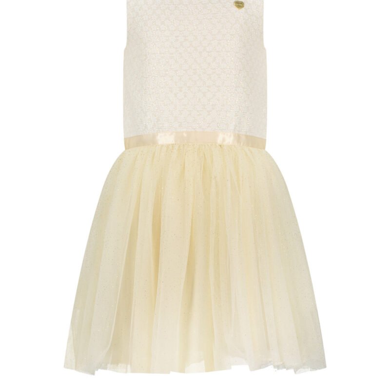 Le Chic Meisjes jurk sparkly - Symphony - Champagne Le Chic Meisjes jurk sparkly - Symphony - ChampagneMateriaal 59%PE