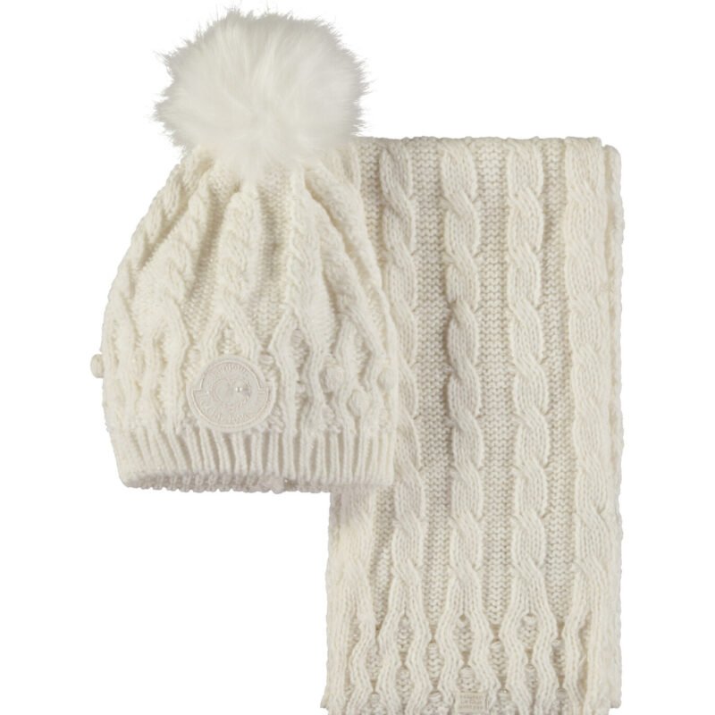 Le Chic Meisjes muts & sjaal - Raquel & Rory - Off wit Le Chic Meisjes muts & sjaal - Raquel & Rory - Off witMateriaal 85%PAN