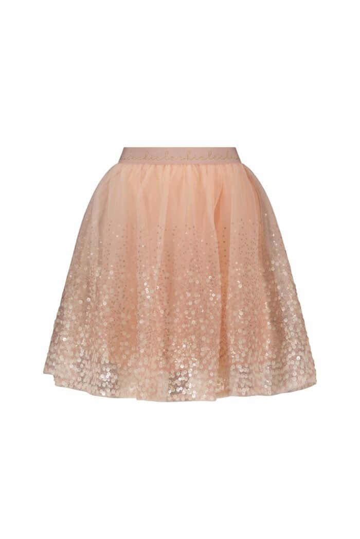 Le Chic Meisjes rok pailletten - Teddy - Roze quartz Le Chic Meisjes rok pailletten - Teddy - Roze quartzMateriaal 100%PE
