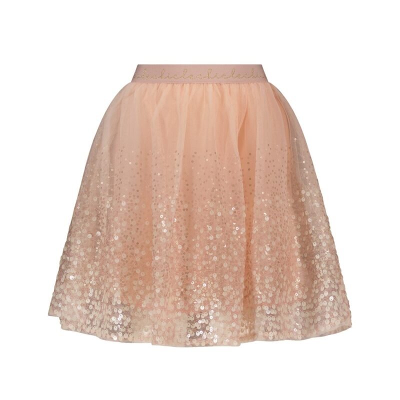 Le Chic Meisjes rok pailletten - Teddy - Roze quartz Le Chic Meisjes rok pailletten - Teddy - Roze quartzMateriaal 100%PE