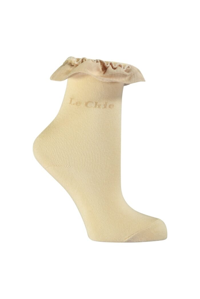 Le Chic Meisjes sokken met tule - Raven - Licht cappuccino Le Chic Meisjes sokken met tule - Raven - Licht cappuccinoMateriaal